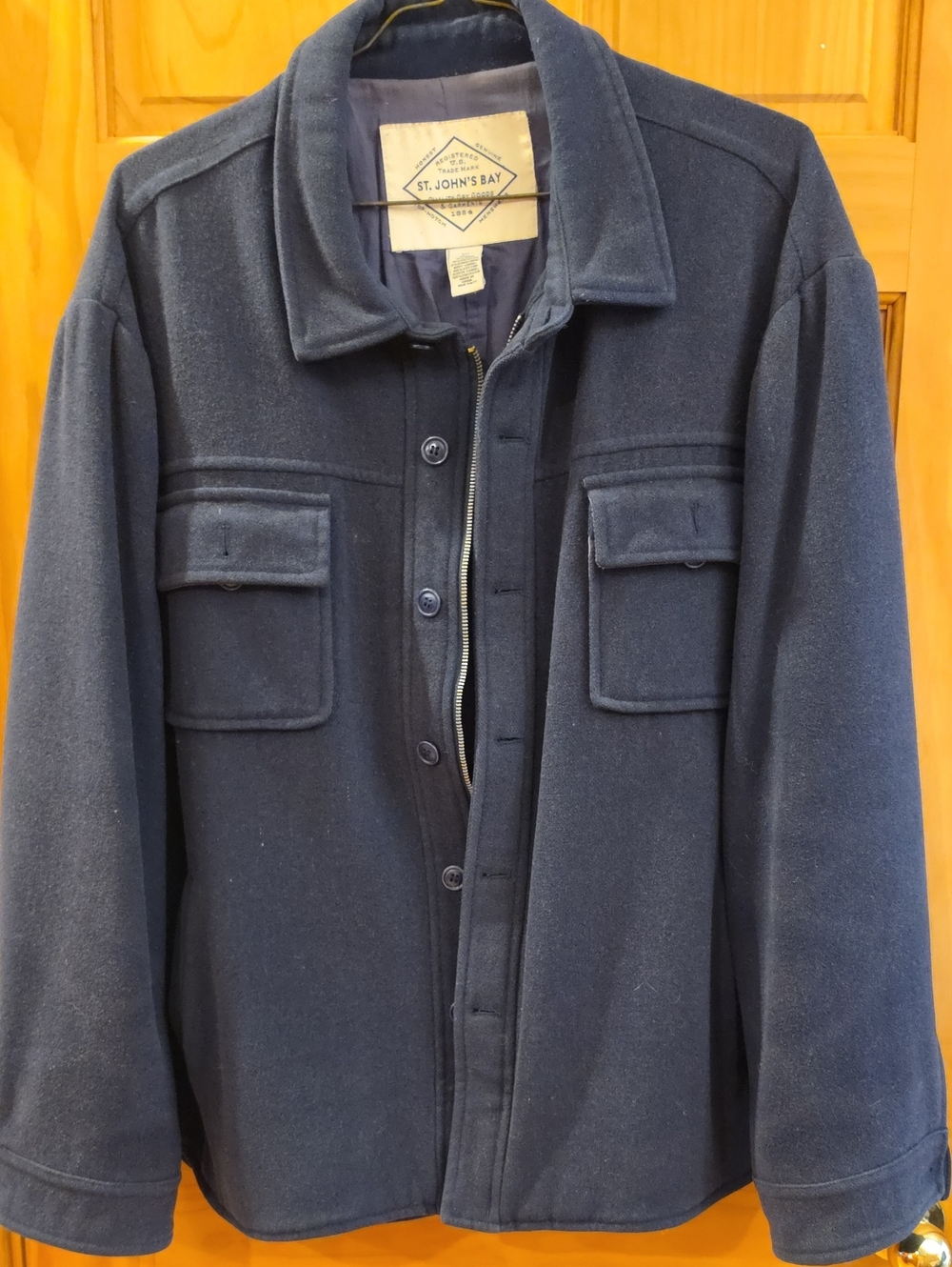 St. John's Bay Black Men's Military-Style Field Jacket